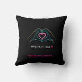 ラグジュアリー リアル カップル ハンド イン ハンド ゴールド リング アン クッション (裏面)