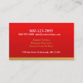 ラグジュアリー リムジン サービスの名刺テンプレート 名刺 (裏面)