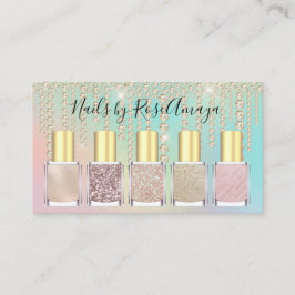 ラグジュアリー レインボー ダイヤモンド ドリップ ネイル ポリッシュ 名刺