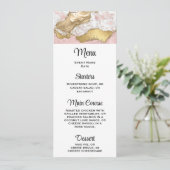 ラグジュアリー ローズゴールド ピンク大理石 デザイン 招待状 (スタンド正面)