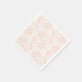 ラグジュアリー 美しい桃の花のレースのナプキン スタンダードカクテルナプキン (角)