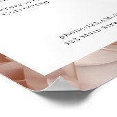 ラグジュアリー,赤面 – ベージュ,フラワー,サロン価格表 ポスター (角)