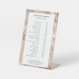 ラグジュアリー,赤面 – ベージュ,フラワー,サロン 台座サイン