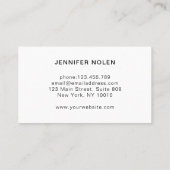 ラグジュアリー，赤面 – ベージュ，フラワー，サロン 名刺 (裏面)