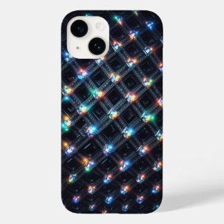 ラグジュアリー 3D ジオメトリック グリッド マルチカラー グローイング ジュエル Case-Mate iPhone 14ケース