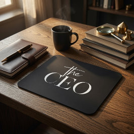 ラグジュアリーCEOモダン・ミニマリスト ブラックオフィス マウスパッド