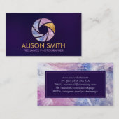 ラグジュアリーCharoiteカメラシャッターフォトグラファーBusine 名刺 (正面/裏面)