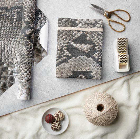 ラグジュアリーPythonスネークスキンリッチエレガントファッション ラッピングペーパー (クラフト)