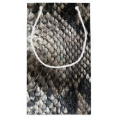 ラグジュアリーPythonスネークスキン – リッチエレガントファッション スモールペーパーバッグ (裏面)