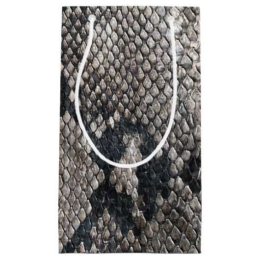 ラグジュアリーPythonスネークスキン – リッチエレガントファッション スモールペーパーバッグ (正面)