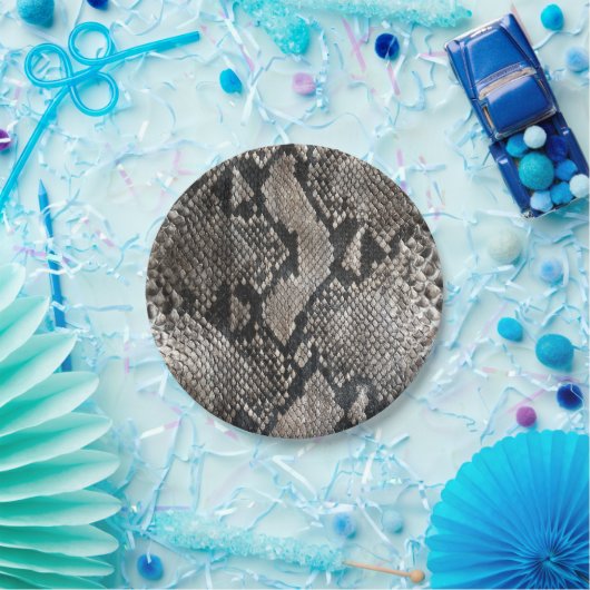 ラグジュアリーPythonスネークスキン – リッチエレガントファッション ペーパープレート (パーティー)