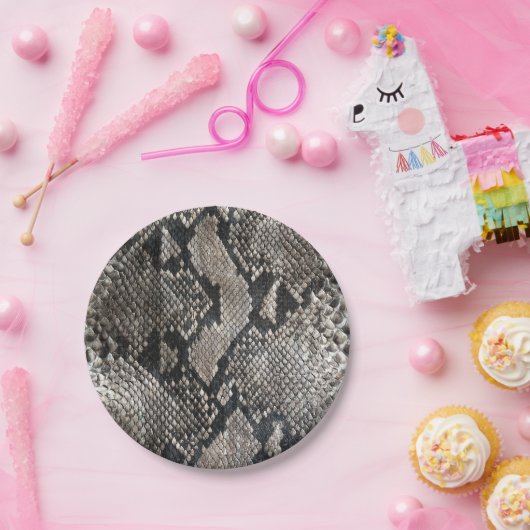 ラグジュアリーPythonスネークスキン – リッチエレガントファッション ペーパープレート (パーティー)