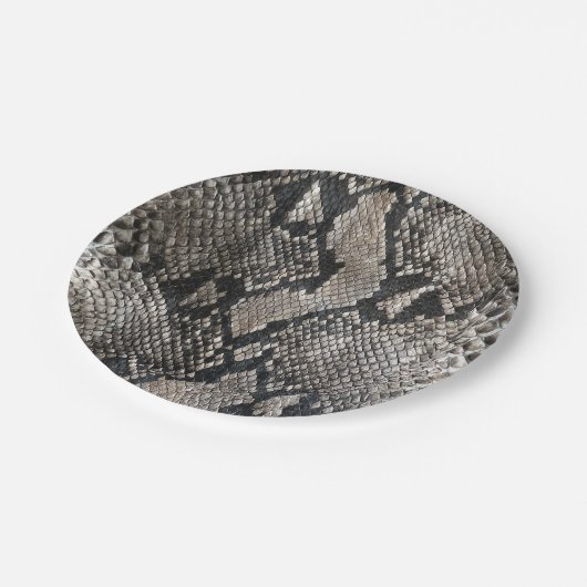 ラグジュアリーPythonスネークスキン – リッチエレガントファッション ペーパープレート (アングル)