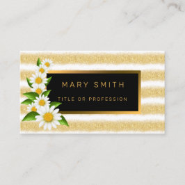 ラグジュアリ最高の人気があるーホワイト金ゴールドグリッター 名刺