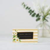 ラグジュアリ最高の人気があるーホワイト金ゴールドグリッター 名刺 (スタンド正面)