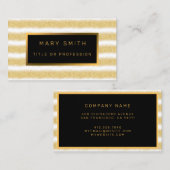 ラグジュアリ最高の人気があるーホワイト金ゴールドグリッター 名刺 (正面/裏面)