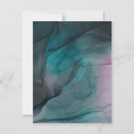 ラグジュエリートーンインク洗浄結婚式の日付を保存 セーブザデート (裏面)