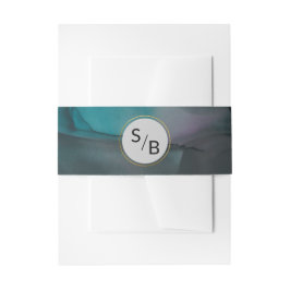 ラグジュエリートーン大理石インク洗面(モノグラム付) 招待状ベリーバンド