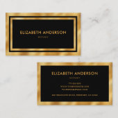 ラグジュエレガントアリーブモダンラックアンド金ゴールド公証人 名刺 (正面/裏面)