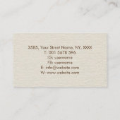 ラグジュエレガントアリーモはっきりしたノグラム(フルーア·デ·リス付き) 名刺 (裏面)