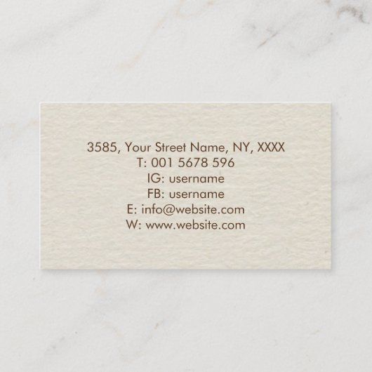 ラグジュエレガントアリーモはっきりしたノグラム(フルーア·デ·リス付き) 名刺 (裏面)