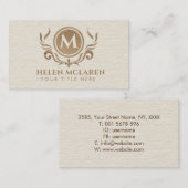 ラグジュエレガントアリーモはっきりしたノグラム(フルーア·デ·リス付き) 名刺 (正面/裏面)