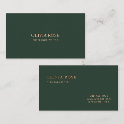 ラグジュシンプルアリープロフェッショナルミニマリスト名刺 名刺 (正面/裏面)