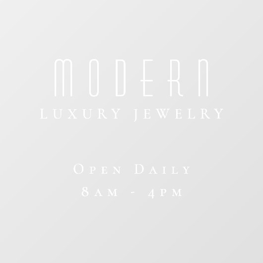 ラグジュモダンアリージュエリービジネスアングルダッシュ ウィンドウサイン (シート)