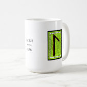 ラグズ・ルーン・マグ – LIFE! コーヒーマグカップ (正面右)