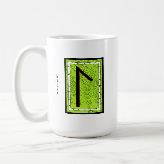 ラグズ・ルーン・マグ – LIFE! コーヒーマグカップ (左)