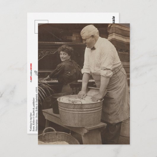 ラグタイムへの洗濯 ポストカード (正面/裏面)