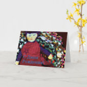 ラグドロシアのール付き誕生日カード カード (黄色い花)