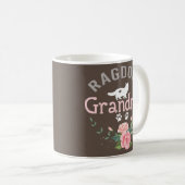 ラグドールおばあちゃん女性への贈り物かわいい猫ペット コーヒーマグカップ (正面右)