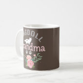 ラグドールおばあちゃん女性への贈り物かわいい猫ペット コーヒーマグカップ (正面左)