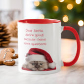 ラグドールおもしろいキャットサンタハットが良さを定義 マグカップ