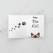 ラグドールおもしろい猫誕生日折り返しグリーティングカード カード (内部)