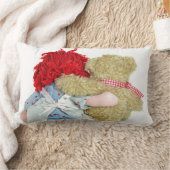 ラグドールとテディベアの友人 ランバークッション (ブランケット)