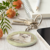 ラグドールのキーチェーングリーン キーホルダー (側面)