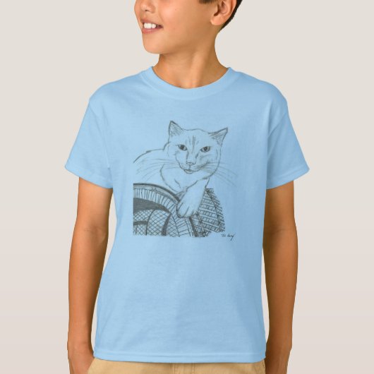 ラグドールの猫の肖像 キッズTシャツ Tシャツ (正面)