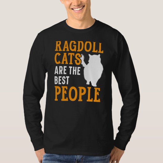 ラグドールの猫は最高の人子猫の子 Tシャツ (正面)