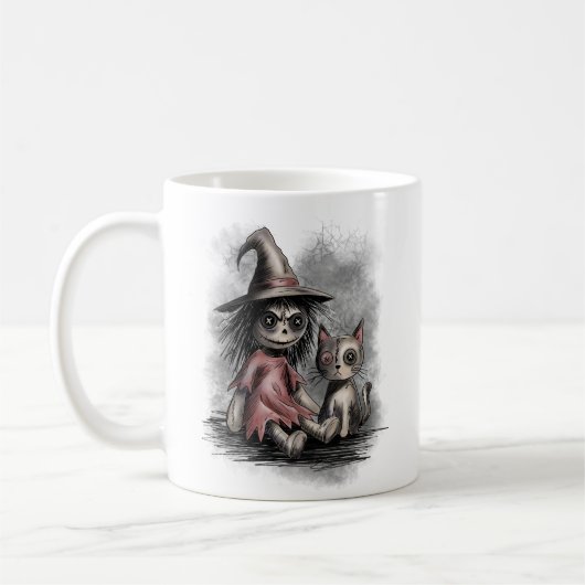 ラグドールの魔女と猫 コーヒーマグカップ (左)