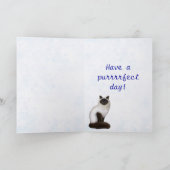 ラグドールキャットインガーデンフラワーズ誕生日カード カード (内部)