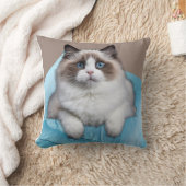 ラグドールキャットスクエア装飾用クッション クッション (ブランケット)