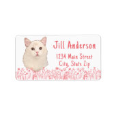 ラグドールキャットハンドパーソナライズされたスケッチ ラベル (正面)