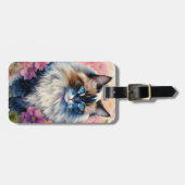 ラグドールキャットフローラポートレート ラゲッジタグ (正面横)