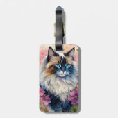 ラグドールキャットフローラポートレート ラゲッジタグ (裏面縦)
