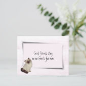 ラグドールキャットペット悔やみや弔慰 ポストカード (スタンド正面)