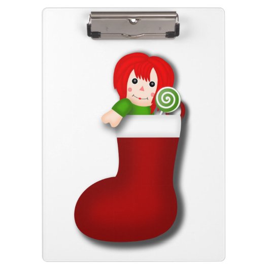 ラグドールクリスマスストッキング クリップボード (正面)