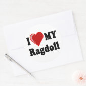 ラグドールハートが大好き ラウンドシール (封筒)