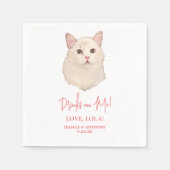 ラグドールパーソナライズされたの猫飲み物 スタンダードカクテルナプキン (正面)